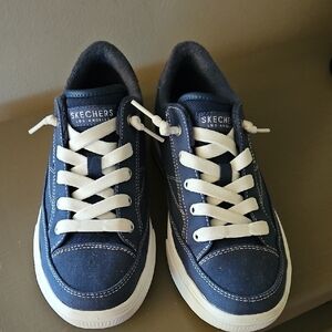 SKECHERS NAVY ARCH FIT ARCADE ARCATA SNEAKERS sz 6